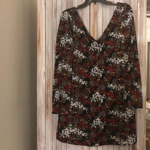 Black floral cover-up